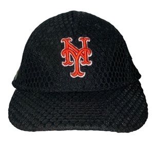 New York Mets New Era 2017 ASG MLB black mesh hat. Floral print. Size 7 1/8. EUC